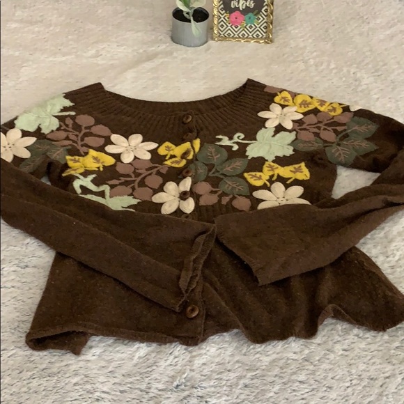 Moth sz XL embroidered cardigan bell sleeve - Picture 4 of 16